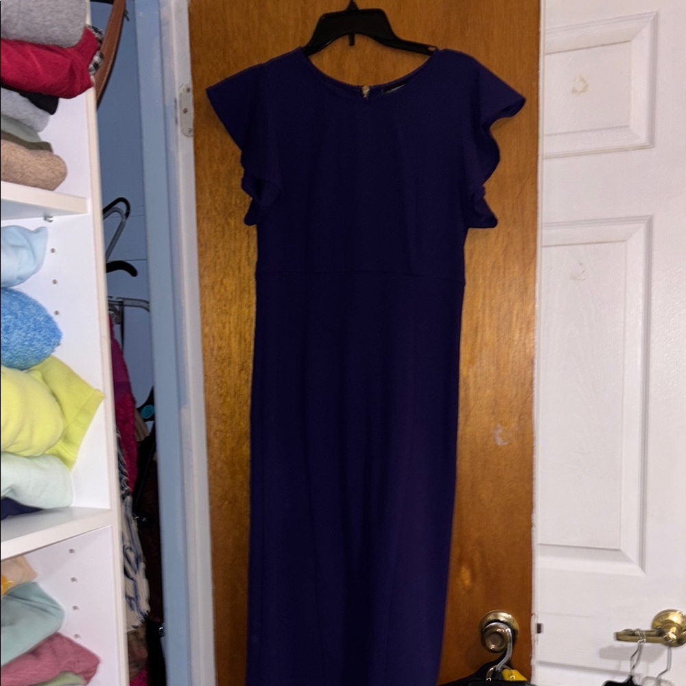 Purple Liz Claiborne wedding guest Dress